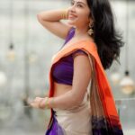 Ramya Subramanian Instagram - A fusion of tradition and trend : That’s Me and My Saree !🤍☺️ 📸- @camerasenthil