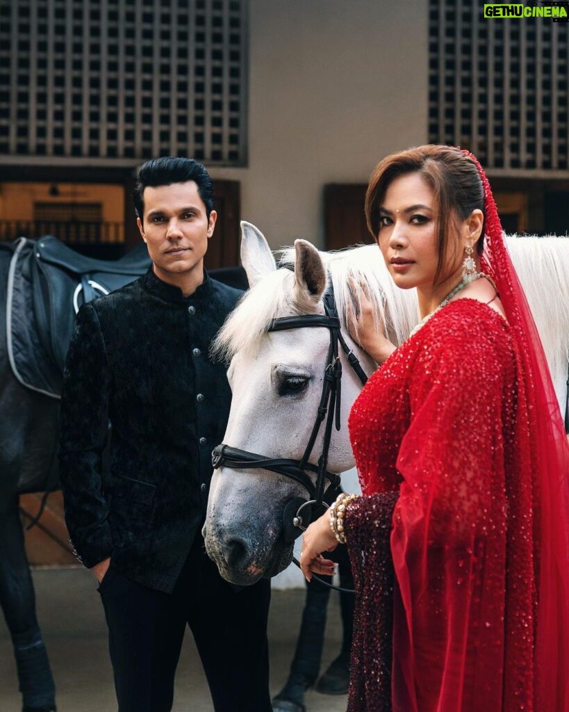 Randeep Hooda Instagram - The One with the babies 🐎♾️♥️ #Colossus (black🐴) #Cupa (grey🐴) #DeepLinLove #TogetherForever #WeddingReception Marketing and PR by @studiounees @planetmediapr Planner & decor by @q_eventsandweddings Decor design by @daminioberoi Photography & filming by @cupcakeproductions13 @jayantchhabraofficial Curation by @weddingsutra Production by @samanidecorators Lights by @sky_lights_india Furniture @rentastic.in Food by @blueseacatering Bartending by @drinqindia_byflamingtrio Liquid experience by @hopscork @chivas_in Invite design by @puneet_gupta_invitations Hamper by @zealofoods Live music by @raagamagic Djing by @djganesh_djg Anchoring by @thenitinmirani Lin’s Hair & make up by @biancalouzado Randeep’s HMUA @renukapillai_official @pankaj_hair_rtist Styling by @edwardlalrempuia Outfits by @rohitgandhirahulkhanna Jewellery @mahesh_notandass Turf Club Mahalakshmi Mumbai