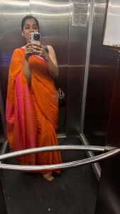Rashmi Gautam Instagram - Aaj tho dil ka rang bhi Bhagwa hai JAI SHRI RAM #ramlallavirajman Historic day for every Hindu #22jan2024 #jaishreeram🚩