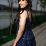 Rashmi Gautam Instagram - #RashmiGautam Outfit 👗@byshahmeenhusain Stylist @impriyankasahajananda 📸 @portraitsbyprudhviraj #blue #indowesternstyle #gown #static
