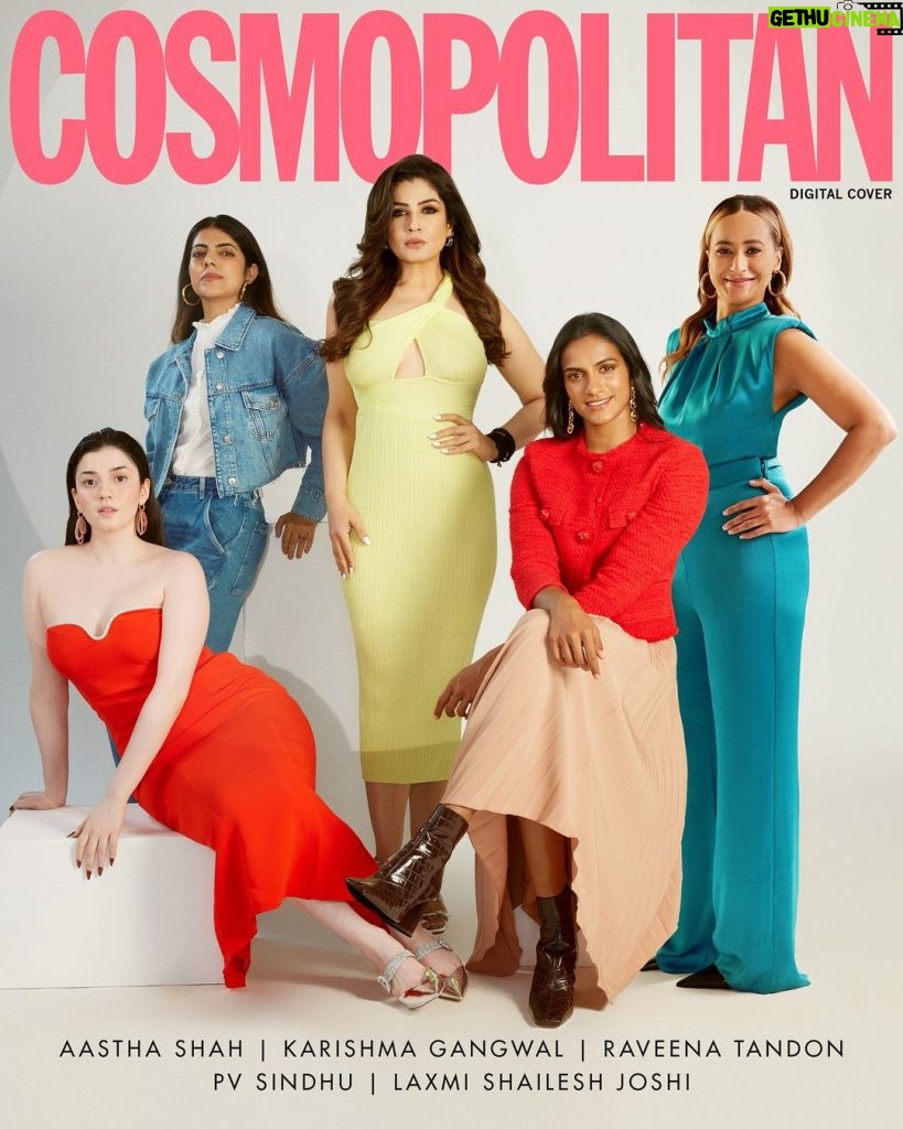 Raveena Tandon Instagram - This Women’s Day, Cosmopolitan India puts the spotlight on five women who don’t just ‘want it all’ but have ‘got it all’. Are they pretty? Indeed. But what makes them a class apart is that they are unstoppable, and they show other women what it’s like to be groundbreaking, sensational, inspirational, fearless…and ICONIC. In a world riddled with uncertainty, commercial airline pilot and Covid-19 frontline worker, Laxmi Shailesh Joshi (@pilotlaxmi); actor, philanthropist and Padma Shri awardee, Raveena Tandon (@officialraveenatandon); digital content creator and former RJ, Karishma Gangwal (@rjkarishma); fashion and beauty content creator, Aastha Shah (@aasthashah97); Indian badminton player and two-time Olympic medallist, PV Sindhu (@pvsindhu1) are forces in their own right—women who defy all odds. Want to take a cue and (also) make a difference? Well, no better time than now to celebrate that one trait, which makes you stand out. Choose yourself and opt to be #MoreThanPretty with @mango @mangostores_india Editor: Pratishtha Dobhal (@pratishtha_dobhal) Deputy Editor: Simi Kuriakose (@si.mi.later) Cover Design: Mandeep Singh (@mandy_khokhar19) Photographer: Anubhav Sood (@anubhav_sood) Stylist: Gopalika Virmani (@gopalikavirmani) Assistant Stylist: Riza Rizvi (@withloveriza) Editorial Coordinator: Shalini Kanojia (@shalinikanojia) RJ Karishma and Aastha’s HMU: Anuradha Raman (@mua_anuradharaman) PV Sindhu’s HMU: Chriselle Baptista (@chrissybaps) Raveena’s HMU: Shura Khan (@sshurakhan) and Ashish Bogi (@ashisbogi) Laxmi’s HMU: Riya Saluja (@riyasalujamakeovers) #CosmopolitanIndia #MoreThanPretty #MoreThanPrettyS4
