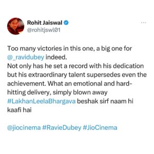 Ravi Dubey Instagram - The response to the monologue is so humbling ..grateful that it’s reached and consumed by the absolute best in the entertainment industry ..grateful that the manic hard work we put in creating this asset and the show is bearing fruit 
shukr shukr shukr …
LINK IN BIO