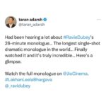 Ravi Dubey Instagram - The response to the monologue is so humbling ..grateful that it’s reached and consumed by the absolute best in the entertainment industry ..grateful that the manic hard work we put in creating this asset and the show is bearing fruit shukr shukr shukr … LINK IN BIO