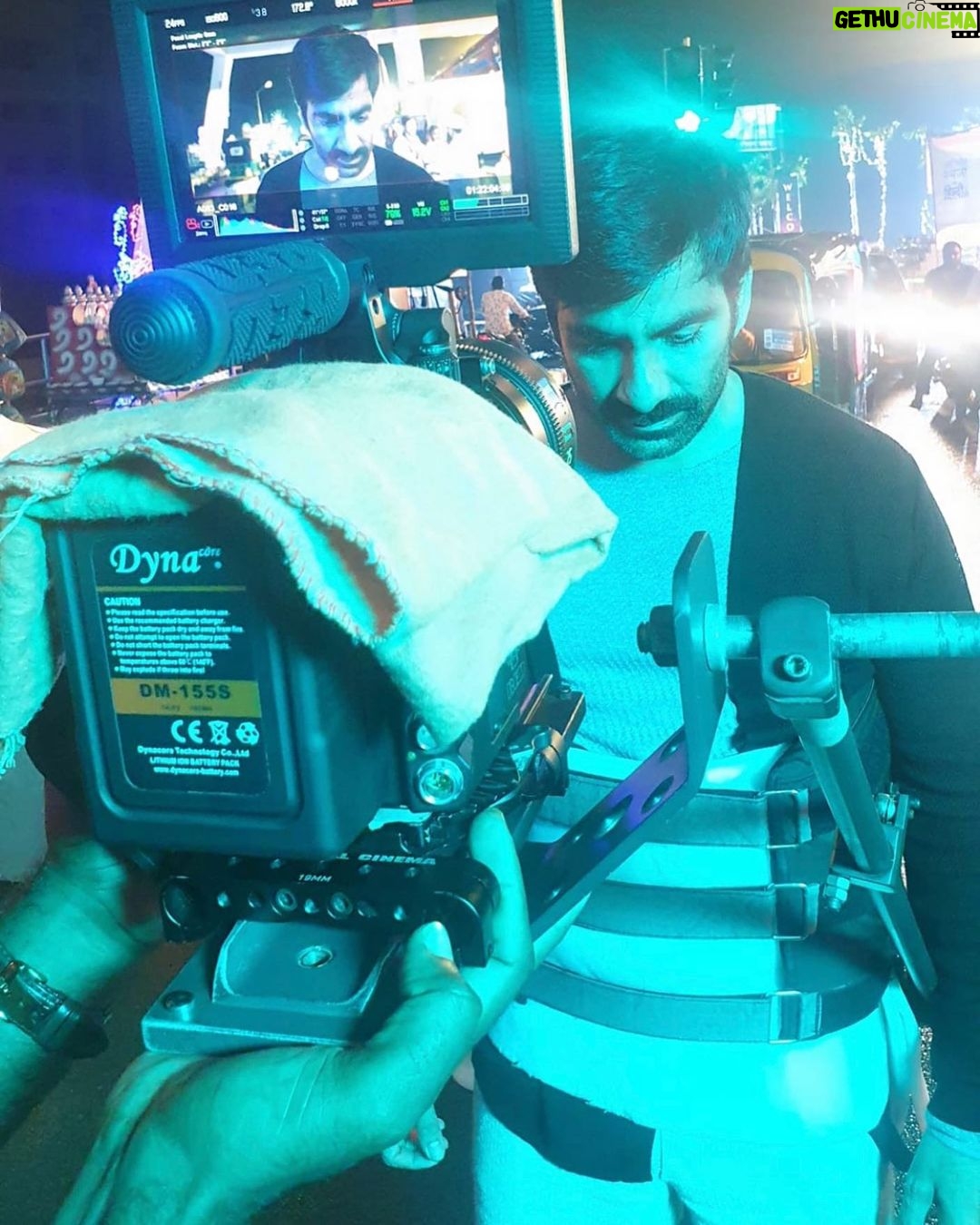 Ravi Teja Instagram - On the sets of #discoraja🕺