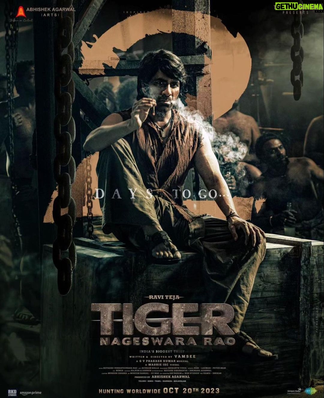 Ravi Teja Instagram - 2 days to go!! #tigernageswararao