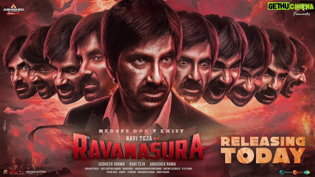 Ravi Teja Instagram - The #Ravanasura Day 🤗 See you at the cinemas :)))