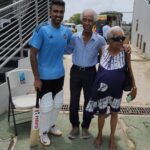 Ravichandran Ashwin Instagram - With the great man. “Sir Gary Sobers”. These venues in the Carribean bring back memories of all those Indian tours I tuned into in the 90’s and early 2000’s. I met Sir Viv at Antigua last time and this time I had the honour of meeting Sir Gary at his own back yard “The Kensington oval”. Truly blessed 🤩🤩🙏 Kensington Oval, Bridgetown, Barbados
