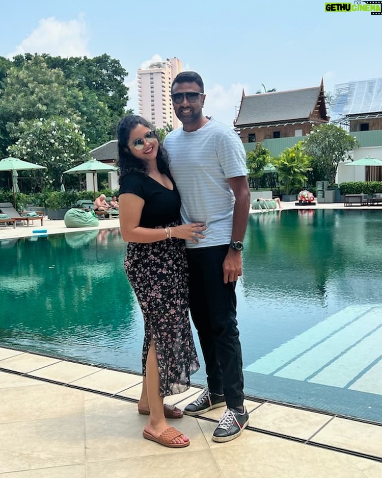 Ravichandran Ashwin Instagram - Holidays are not only about visiting new places and chilling, it is about rediscovering one another in a relationship too🥰🥰❤️ . We certainly did that this time @prithinarayanan dint we?🤩. Thank you @pickyourtrail @thesukhothaibangkok #pickyourtrail #thesukhothaibangkok #unwraptheworld #letspyt The Sukhothai Bangkok Hotel