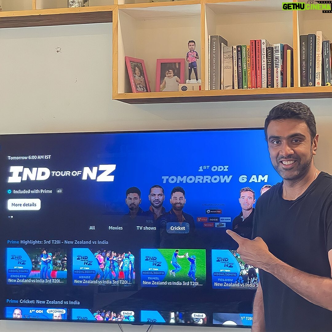 Ravichandran Ashwin Instagram - wondering how to make tomorrow a Fantastic Friday? This 📸 is your hint! catch the 1st #NZvIND ODI, tomorrow 6 AM onwards, LIVE & EXCLUSIVE on Prime Video #NZvINDonPrime #CricketOnPrime