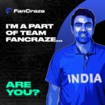 Ravichandran Ashwin Instagram - The new team in town is @0xfancraze & we are pumped to join this amazing squad! Collect my player cards, play games, win prizes & unlock exclusive merch! Join now on fancraze.com to get started with your welcome bonus! #OwnTheSquad #fancraze #collab