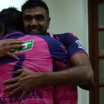 Ravichandran Ashwin Instagram - Adi adi adi.. Ashwin adi dhool! 😂💗 #RoyalsFamily | #RRvCSK Brabourne Stadium