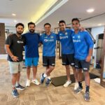 Ravichandran Ashwin Instagram – Convinced the big man for a routine post gym 📸 . 🤩🤩 #indvssl @rishabpant @rohitsharma45 @jyadav19 oh!! & btw photo credits. @imsohamdesai