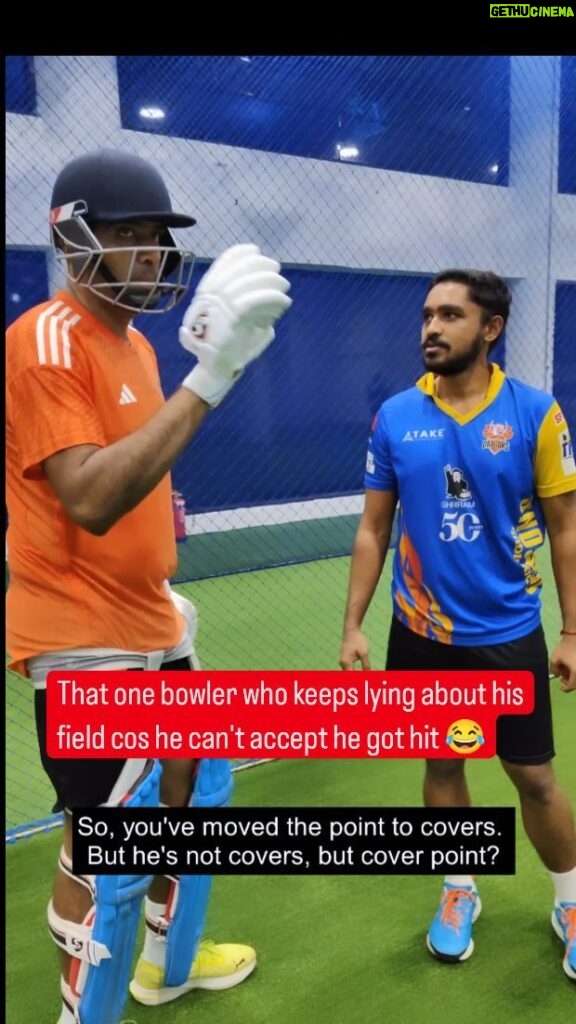 Ravichandran Ashwin Instagram - POV: That one bowler in every academy who keeps lying about his field cos he can't accept he got hit! 😂 #AcademyDiaries #gennext #cricket #cricketcoaching #rashwin #chennai