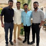 Ravichandran Ashwin Instagram - Whirlwind 24 hours to fly down and celebrate the milestone man @rashwin99 ! Incredibly honoured to host the lovely event organised by TNCA to felicitate the only cricketer from TN to play 100 tests. Caught up with some old friends and colleagues who made it a memorable evening. #cricketchanakyan #ashwin #tnca P.s- this used to be ash s favourite song when he was roommates with me during our Ranji days and how fitting, he has gone only upwards and upwards ever since! Chepauk Stadium