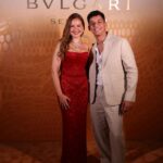 Raya Abirached Instagram - Celebrating the launch of the #Serpenti Factory exhibition on its 75th Anniversary last night with my @bulgari family in Dubai #bulgariserpenti #75yearsofinfinitetales Wrapped in exquisite Serpenti High Jewelery pieces & clutch #StyledByCed @cedrichaddad What a Dress! @tonywardcouture Shoes by @louboutinworld Makeup by @ranim.alturki Hair by @john.dimirje Couldn't get enough of your photos @patricksawaya merci! And of course much love to my @mad_solutions darlings ❤️ Dubai, UAE