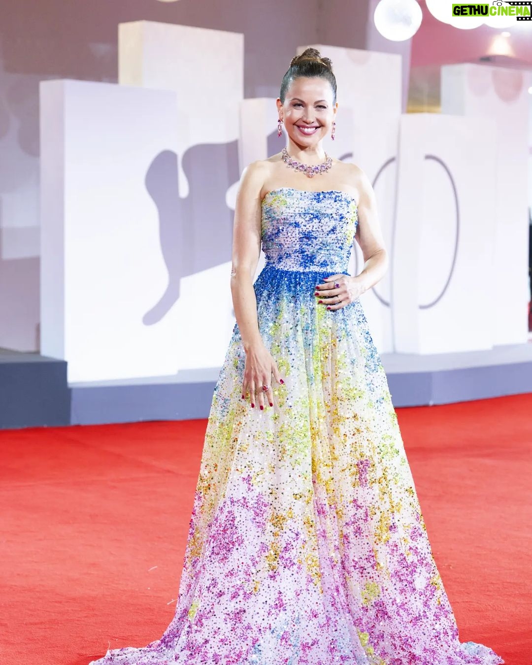 Raya Abirached Instagram - This Princess Red Carpet moment is making me very (very!) popular with my daughter :) #VeniceFilmFestival High Jewelery last night was dreamy. Thank you to my @bulgari family Always a pleasure working with the @georgeshobeika team. What a dress! Of course #StyledByCed @cedrichaddad Makeup by @armanibeauty thank you @georges.makeupartist was lovely to meet you! Hair by @kerastase_official grazie @valentinahstyle Photos by the carissima @karendipaola_photo Also many thanks to the team @labiennale Venice Film Festival