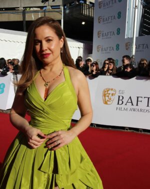 Raya Abirached Instagram - Glam & Glam tonight at the @bafta awards 2023

Thank youu:
#StyledByCed @cedrichaddad 
@bulgari bling
@zuhairmuradofficial 

Hair by @stellatsiledaki 
Makeup by @eleniliatsoumakeup 

Photos by @joannaezzat

#bafta