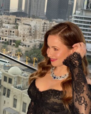 Raya Abirached Instagram - A very special night hosting the #Time100ImpactAwards 
@time

I am blessed with a fantastic team. I love you all 
#StyledByCed bien sur @cedrichaddad
Unbelievable @bulgari pieces, 
Adore the @ramikadi dress
Glam team @rj_beautysalon @ranim.alturki @john.dimirje 

Management @mad_solutions
💖