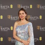 Raya Abirached Instagram - A beautiful night at the @bafta awards Wearing #serpenti #highjewelry pieces from @bulgari of course Dress by @georgeshobeika #StyledByCed @cedrichaddad Glan team 🩵🩵🩵 @eleniliatsoumakeup @stellatsiledaki Baftas