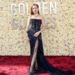 Raya Abirached Instagram - Kicking off #AwardSeason last night at the @goldenglobes Looved this loook & that incomparable jewelery set by @bulgari of course! #StyledByCed @cedrichaddad Dress @tonywardcouture Shoes @louboutinworld Makeup @bonnieelizwhite Hair @_ellestyles Thank you @gipiii for the photos! Golden Globe Red Carpet