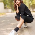 Reba Monica John Instagram - Get ready to experience the #DELECITY. This special pair features the prismatic Colors, reminiscent of the Aurora (Northern Lights) and Swarovski®️ crystal-adorned laces 💎 @onitsukatigerindia I mean, just look at them ✨ Clicks by @arunkummar_portraits MUH @shradhashenolikar #onitsukatigerindia #onitsukatigerofficial