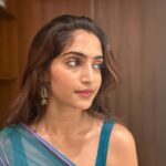 Reba Monica John Instagram - In my soft era 🦋✨ @studiogulabiindia thank you for the most stunning earrings! 🥹 #sareelove #everlasting #comfortzone #explorepage✨ #softaesthetic