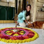 Reba Monica John Instagram - Ellavarkum Onam Aashamsakal 🌸💕 Yes, I made that pookalam 😌 thanks