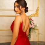 Reba Monica John Instagram - Last from the Red Series 💥 Wearing @prashantikumarlabel Styled by @manogna_gollapudi Photographer @mahesh_nair MUH @sanchitha_naik_mua Location HOME 💕