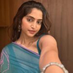 Reba Monica John Instagram - In my soft era 🦋✨ @studiogulabiindia thank you for the most stunning earrings! 🥹 #sareelove #everlasting #comfortzone #explorepage✨ #softaesthetic