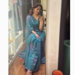 Reba Monica John Instagram - The Colors, the feel, so simple and just the way I like it! Can’t get enough 💕🦋 #sareelove #explorepage #indianwear #cottonsaree #comfortzone