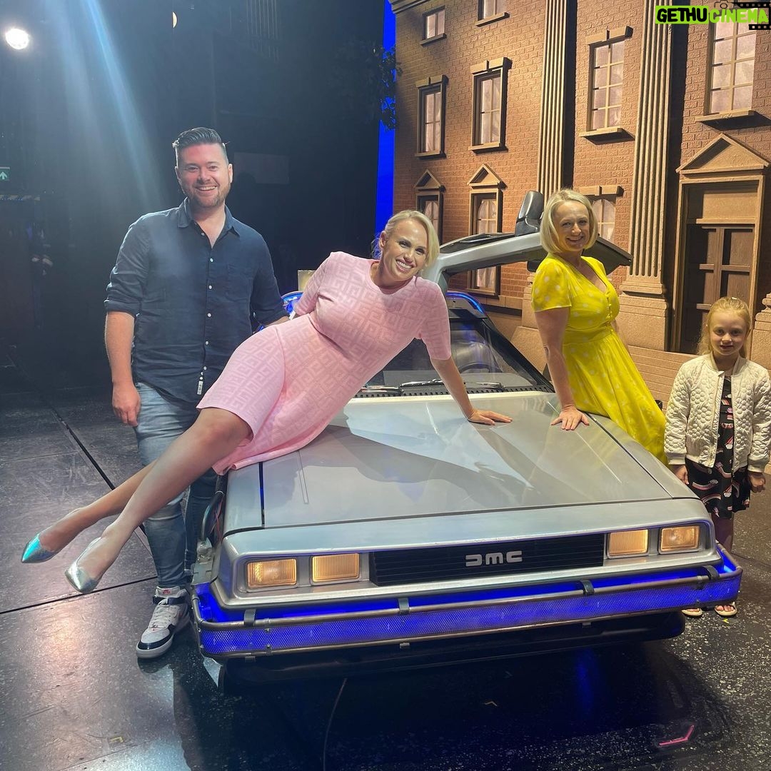 Rebel Wilson Instagram - Had so much fun watching BACK TO THE FUTURE in London and then getting to drive the DeLorean was siiiiiick! Congrats to the amazing cast and crew!