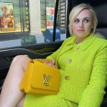 Rebel Wilson Instagram - Press tour for SENIOR YEAR today in NYC 💛 Dress/coat: @stjohn Bag: @louisvuitton Hair: @djquintero MakeUp & Photo: @genevieveherr Styling: @elizabethstewart1