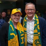 Rebel Wilson Instagram - With Australia’s Prime Minister @albomp cheering on @matildas 🐨 🦘 🐨 and had to mention that my Great Great Grandfather Dr Robert Stopford held the seat of Balmain as a politician in 1922 😘