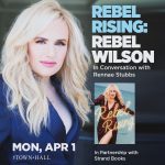 Rebel Wilson Instagram - On sale now! Rebel Wilson takes to The Town Hall stage on April 1 to discuss her highly-anticipated memoir “Rebel Rising”. Rebel is joined by tennis legend Rennae Stubbs for what promises to be a funny and touching evening of storytelling from one of Hollywood’s brightest stars! All tickets come with a book. In Partnership with Strand Books. Ticket link in bio @rebelwilson @rennaestubbs @strandbookstore . . . #rebelwilson #rebelrising #rennaestubbs #strandbookstore #pitchperfect #memoir #books #actor