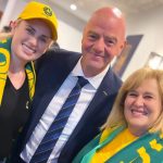Rebel Wilson Instagram - @matildas are sooooo amazing! 🐨 what a moment for women’s sport! (And always amazing when I get to chat to one of my idols @billiejeanking ) The biggest congratulations to Matildas for absolutely crushing this World Cup! Thank you to the Infantino family for including me and my family at the games 💛💚⚽️💛🇦🇺⚽️ such incredible memories!