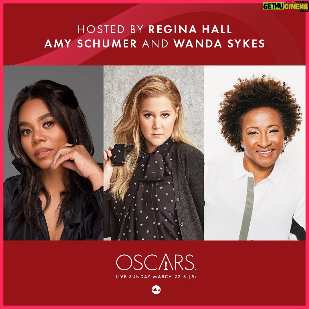 Regina Hall Instagram - My first foursome. @iamwandasykes @amyschumer and Oscar. It’s gonna be a great night! Thank you @theacademy and @willpowerpacker for making it happen!