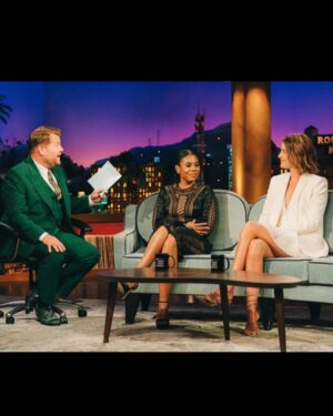 Regina Hall Instagram - Thank you for having me @j_corden @latelateshow 
And for the look
@lewinadavid 
@realsabinejean @edmondalison