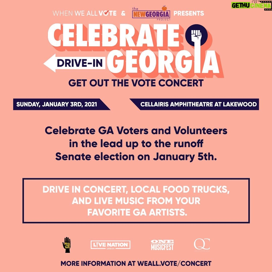 Regina Hall Instagram - Hi! You may have heard that Georgia has two REALLY IMPORTANT runoff elections to elect TWO U.S. Senators on January 5th. I’m so excited to be working with When We All Vote to put on Celebrate Georgia—a concert to celebrate and mobilize Georgia voters before Election Day! 🎵 RSVP for a night of music, celebrity appearances, voter celebration, and make a plan to vote with @WhenWeAllVote → weall.vote/concert