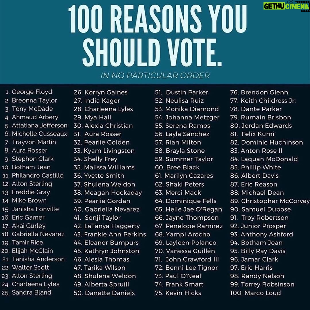 Regina Hall Instagram - 100 Days... #voteforyourlife