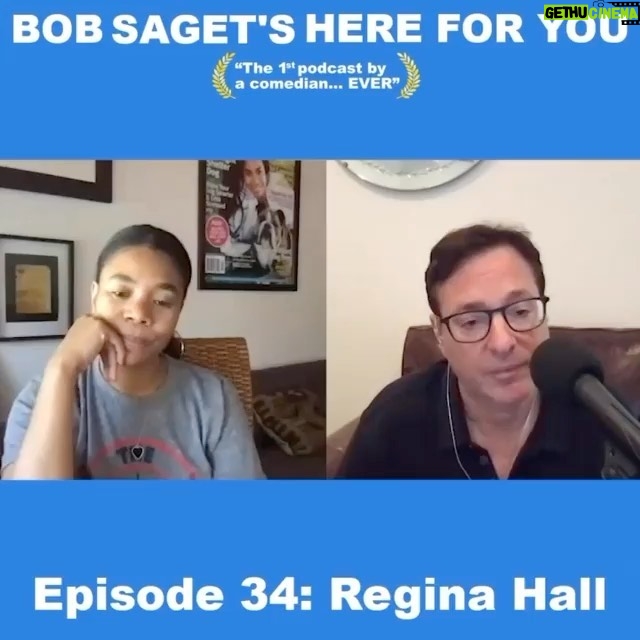 Regina Hall Instagram - Had the most entertaining and fun convo with @bobsaget Thank you for having me!! Hear it on @spotify @spotifypodcasts