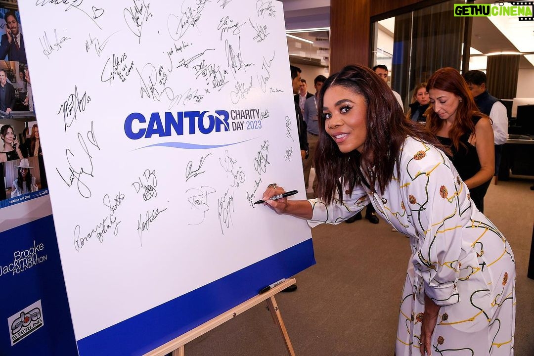 Regina Hall Instagram - @cfrelieffund has created such a special way to honor the victims of 9/11 with Charity Day. We at @srfcure are thankful for the support in research and finding a cure for Scleroderma. Thanks for having us! #CharityDay2023 #cantorrelief