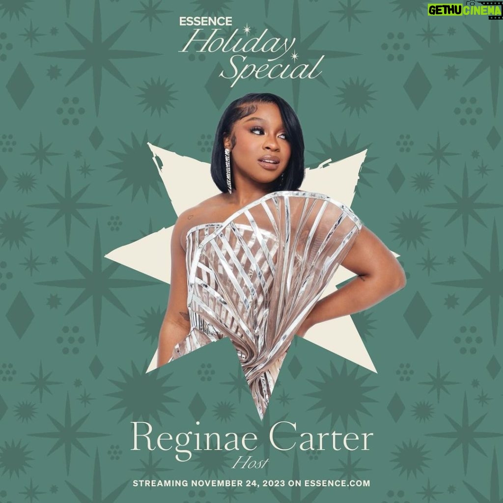 Reginae Carter Instagram - Catch me and Big Tigger hosting the 2023 ESSENCE Holiday Special! Tune in to Essence.com on Friday, November 24 at 8PM EST for a night of unforgettable musical performances you won't wanna miss.🎉🎉🎉