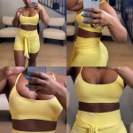 Reginae Carter Instagram - GRWM✨ It’s so many ways you can Rock Our “Lemon Twist” Set 😍 Which One is Your Fave ❔