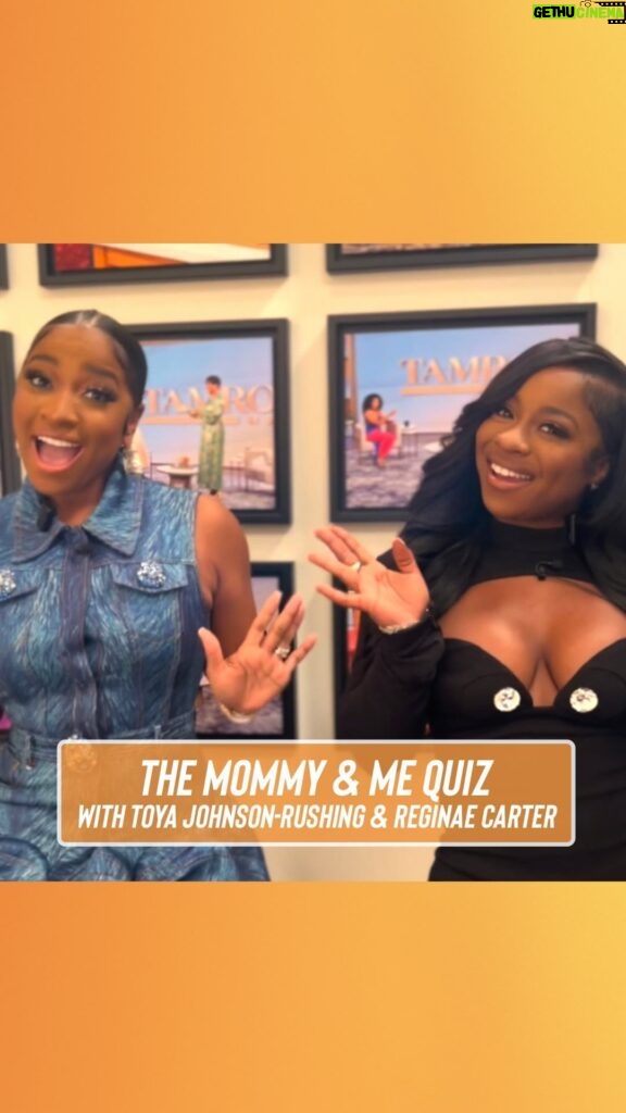 Reginae Carter Instagram - @toyajohnson and @itsreginaecarter play The Mommy & Me quiz with us! ✨