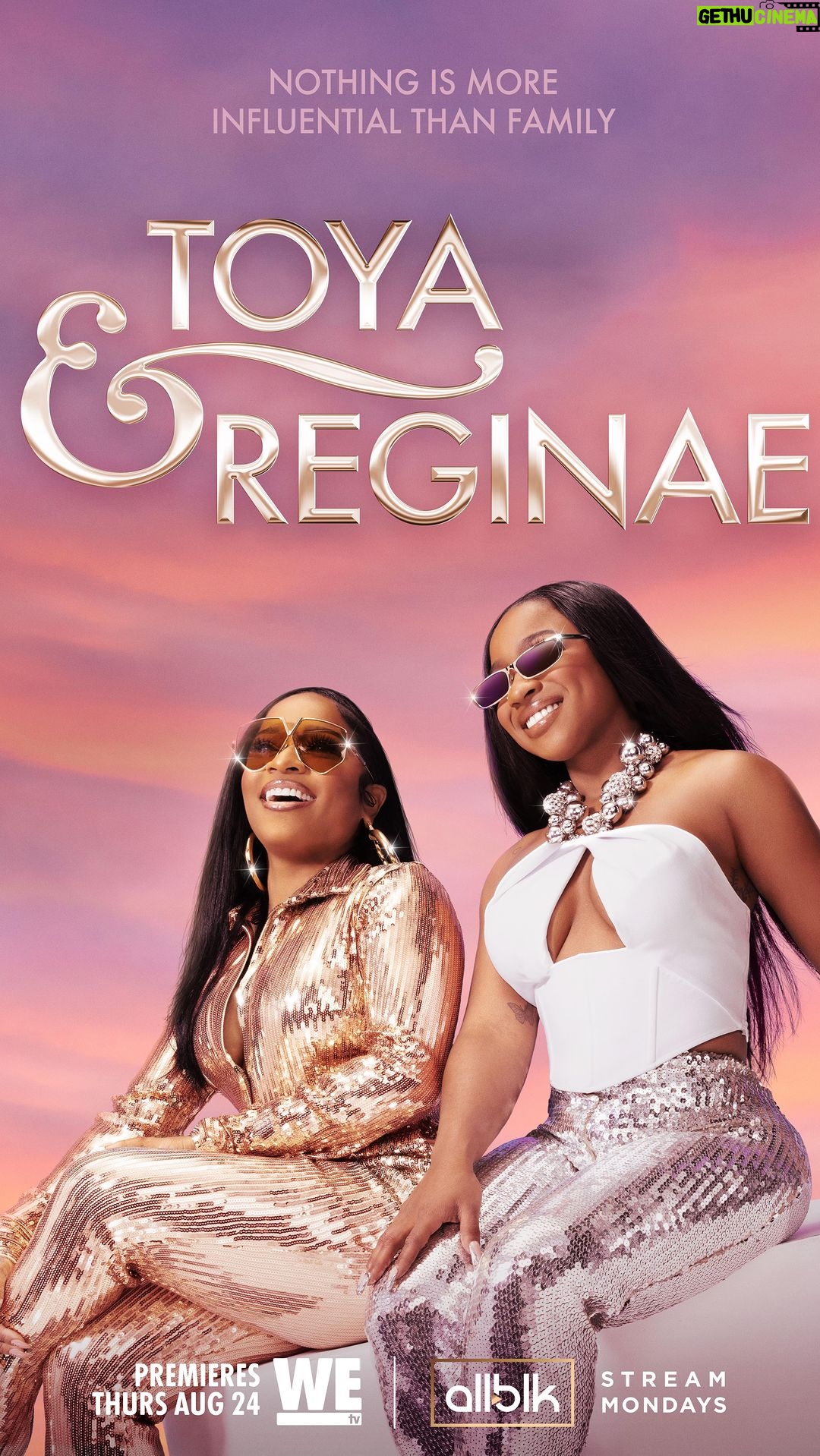 Reginae Carter Instagram - Nothing is more influential than family. #ToyaAndReginae premieres August 24 on @wetv and will be available to stream ad-free Mondays on @watchallblk !