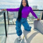 Reginae Carter Instagram - I got the sauce , I got the recipe 💜 👖 @Fashionnova