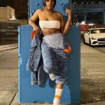Remy Ma Instagram - Remjamin Buttons🧡🤍💙 Giving Uniqua vibes😈IYKYK Sidebar: 90s party Swag: Fubu , Bucket Hat, Bob, Jean Jumper, Slouch Socks, $54.11’s , Herringbones, Bamboo Earrings (at least 2 pair) Double Sidebar: Bowlegged Stance- Artist’s own😎 #Reminisce #RemyMa