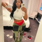 Remy Ma Instagram - The sexy tomboy 🥰 Sidebar: Army fatigues, Jesus Piece, Designer Briefs, Cropped Tee, & Jays…my faves😎 Double Sidebar: Deep side part with hair swooped over the eye giving Aaliyah vibes #Reminisce #RemyMa
