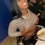Remy Ma Instagram - I’m a demon in a Demon/ Blew 60k at Neimans/ Took the bullet proof vest off my chest cuz I’m still breast feeding/ Got a 40 inch weave in/ Leave a muthaf*ck a bleeding, cuz it’s hot out this b*tch, that’s a good enough reason - #RemyMa Sidebar: Went from making a to-go box, to full on rap performance real quick😈😂-they gassed it! Double Sidebar: Me with my friends is my “Godmother” personality ; allow me to reintroduce myself 😎