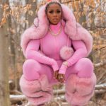 Remy Ma Instagram - Did somebody say it’s snowing ?❄️ 💕 @danielsleather Custom fur muff, leg warmers, & hooded shawl ! - hit him up for yours -Any color! 📸 @danielvasquezphotos #AllPinkEverything #RemyMa #ShesComing